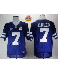 Wildcats #7 Collin Klein Purple Big 12 Patch Tostitos Fiesta Bowl Stitched NCAA Jersey