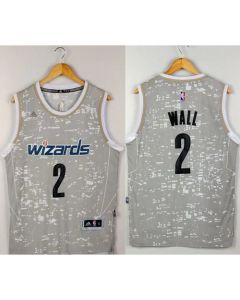 Wizards #2 John Wall Grey City Light Stitched NBA Jersey