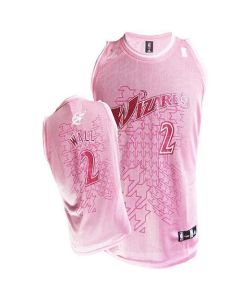 Wizards #2 John Wall Pink Women Fashion Stitched NBA Jersey
