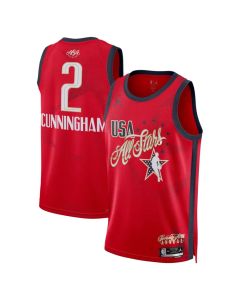 Women's 2026 NBA All-Star #2 Cade Cunningham Red Game Swingman Jersey (Red)