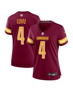 Women's #4 Frankie Luvu Burgundy Washington Commanders Game Jersey