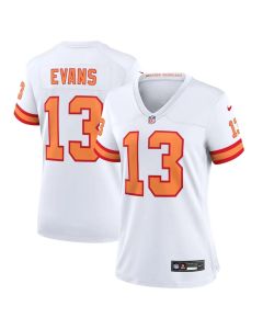 Women's '76 Tampa Bay Buccaneers #13 Mike Evans White Player Game Jersey (White)
