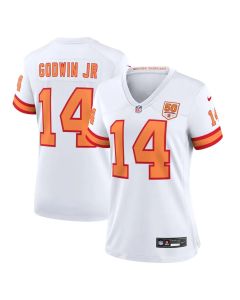 Women's '76 Tampa Bay Buccaneers #14 Chris Godwin Jr. White 50th Season Game Jersey (White)