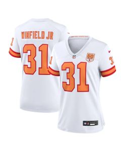 Women's '76 Tampa Bay Buccaneers #31 Antoine Winfield Jr. White 50th Season Game Jersey (White)