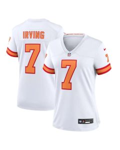 Women's '76 Tampa Bay Buccaneers #7 Bucky Irving White Player Game Jersey (White)