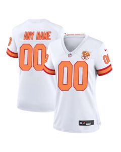 Women's '76 Tampa Bay Buccaneers Custom White 50th Season Game Jersey