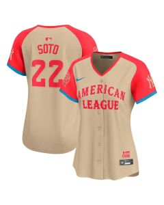 Women's American League #22 Juan Soto Cream 2024 MLB All-Star Game Limited Player Jersey