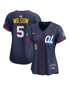 Women's American League #5 Jacob Wilson Navy 2025 All-Star Edition Limited Player Jersey