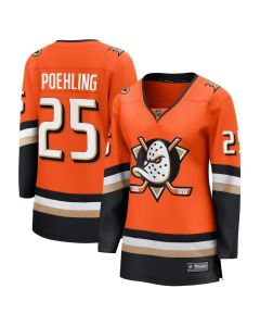 Women's Anaheim Ducks #25 Ryan Poehling Orange Home Player Jersey
