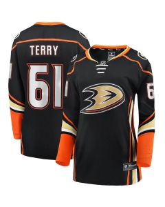 Women's Anaheim Ducks #61 Troy Terry Black Home Player Jersey