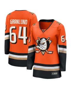 Women's Anaheim Ducks #64 Mikael Granlund Orange Home Player Jersey