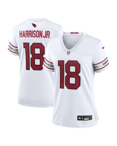 Women's Arizona Cardinals #18 Marvin Harrison Jr. White Player Game Jersey