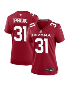 Women's Arizona Cardinals #31 Emari Demercado Red 2023 Stitched Jersey(Run Small)