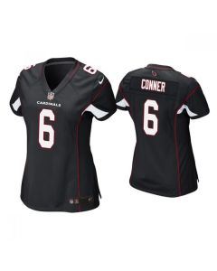 Women's Arizona Cardinals #6 James Conner Black Stitched Jersey(Run Small)