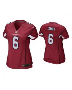 Women's Arizona Cardinals #6 James Conner Red Stitched Jersey(Run Small)