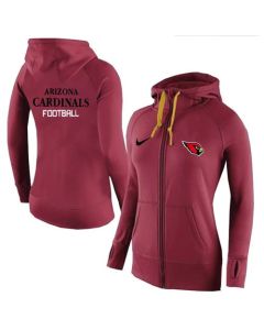 Women's Arizona Cardinals Full-Zip Performance Hoodie Red