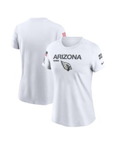 Women's Arizona Cardinals White 2024 Salute To Service Legend Performance T-Shirt (White)