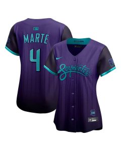 Women's Arizona Diamondbacks #4 Ketel Marte Purple 2025 City Connect Limited Player Jersey (Purple)