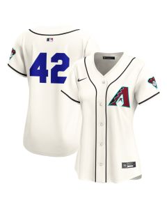 Women's Arizona Diamondbacks #42 Jackie Robinson Nike Cream Home 2025 Jackie Robinson Day Limited Jersey (Cream)