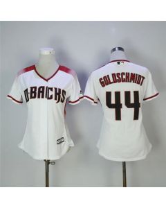 Women's Arizona Diamondbacks #44 Paul Goldschmidt White/Sedona Cool Base Stitched MLB Jersey