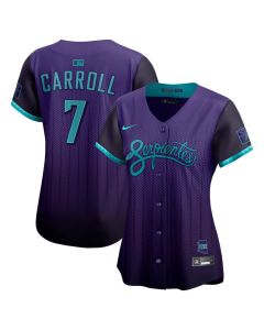 Women's Arizona Diamondbacks #7 Corbin Carroll Purple 2025 City Connect Limited Player Jersey