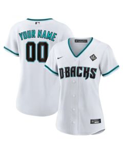 Women's Arizona Diamondbacks ACTIVE Player Custom White 2023 World Series Stitched Baseball Jersey(Run Small)