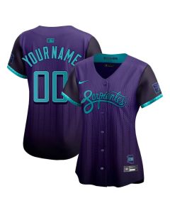Women's Arizona Diamondbacks Customized Purple 2025 City Connect Limited Player Jersey (Purple)