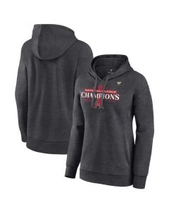Women's Arizona Diamondbacks Heather Charcoal 2023 National League Champions Locker Room Pullover Hoodie(Run Small)