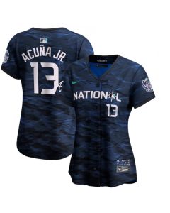 Women's Atlanta Braves #13 Ronald Acuna Jr. Royal 2023 All-star Stitched Baseball Jersey(Run Small)
