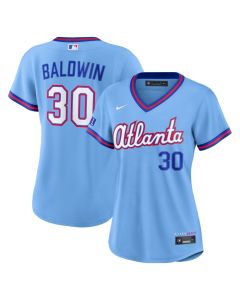 Women's Atlanta Braves #30 Drake Baldwin Nike Powder Blue 2026 City Connect Stadium Jersey