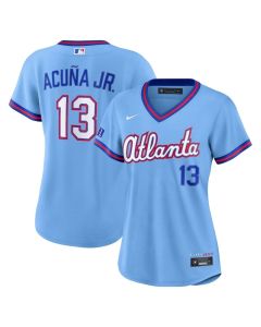 Women's Atlanta Braves Ronald #13 Acuna Jr. Nike Powder Blue 2026 City Connect Stadium Jersey (City Connect)