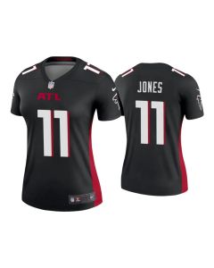 Women's Atlanta Falcons #11 Julio Jones New Black Stitched Jersey(Run Small)