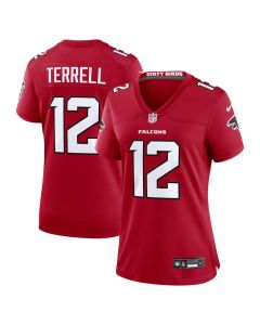 Women's Atlanta Falcons #12 Avieon Terrell Nike Red 2026 NFL Draft Game Jersey (Red)