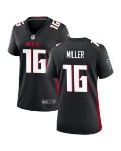 Women's Atlanta Falcons #16 Scott Miller Black Stitched Jersey(Run Small)