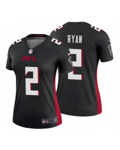 Women's Atlanta Falcons #2 Matt Ryan New Black Stitched Jersey(Run Small)