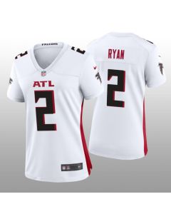 Women's Atlanta Falcons #2 Matt Ryan New White Stitched Jersey(Run Small)