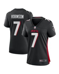 Women's Atlanta Falcons #7 Bijan Robinson Black 2023 Draft Stitched Jersey(Run Small)