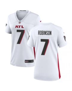 Women's Atlanta Falcons #7 Bijan Robinson White 2023 Draft Stitched Jersey(Run Small)