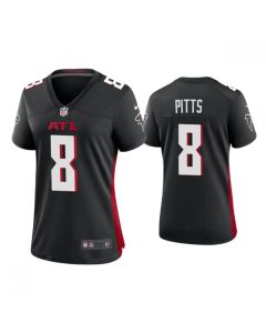 Women's Atlanta Falcons #8 Kyle Pitts New Black Stitched Jersey(Run Small)