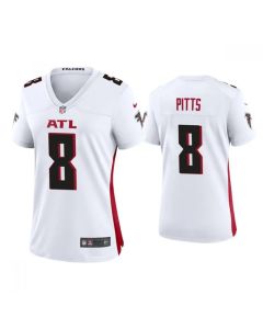 Women's Atlanta Falcons #8 Kyle Pitts New White Stitched Jersey(Run Small)