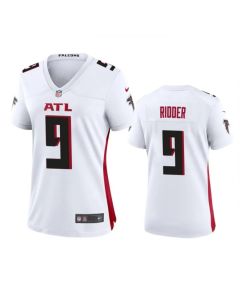 Women's Atlanta Falcons #9 Desmond Ridder White Stitched Jersey(Run Small)