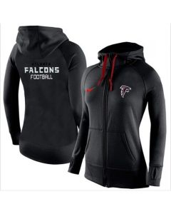 Women's Atlanta Falcons Full-Zip Performance Hoodie Black