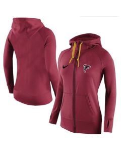 Women's Atlanta Falcons Full-Zip Performance Hoodie Red