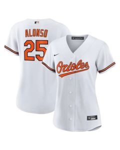 Women's Baltimore Orioles #25 Pete Alonso Nike White Home Replica Jersey
