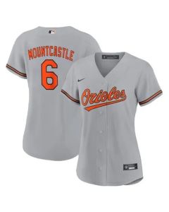 Women's Baltimore Orioles #6 Ryan Mountcastle Grey Cool Base Stitched Baseball Jersey