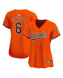 Women's Baltimore Orioles #6 Ryan Mountcastle Orange Cool Base Stitched Baseball Jersey
