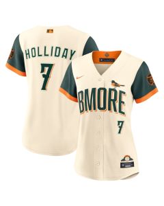 Women's Baltimore Orioles #7 Jackson Holliday Nike Natural 2026 City Connect Stadium Jersey (City Connect)