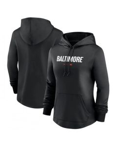 Women's Baltimore Orioles Black 2023 City Connect Performance Pullover Hoodie(Run Small)