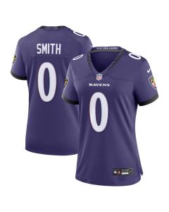Women's Baltimore Ravens #0 Roquan Smith Nike Purple Team Game Jersey (Purple)