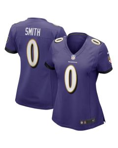 Women's Baltimore Ravens #0 Roquan Smith Purple Football Jersey(Run Small)